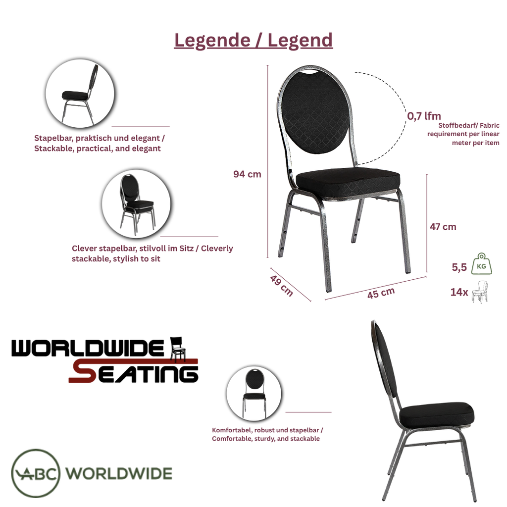 Stapelstuhl Sondermodell Blau