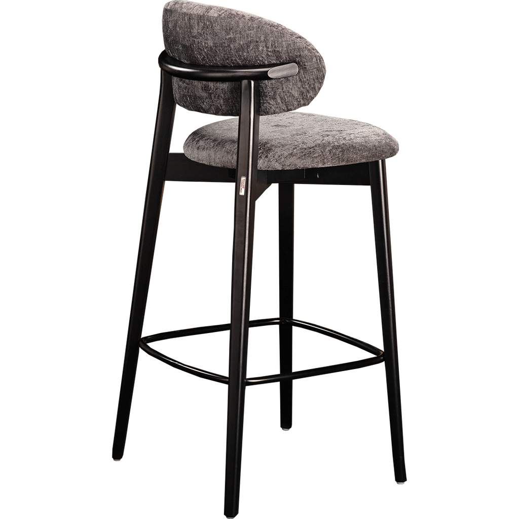 Barhocker wei von hinten