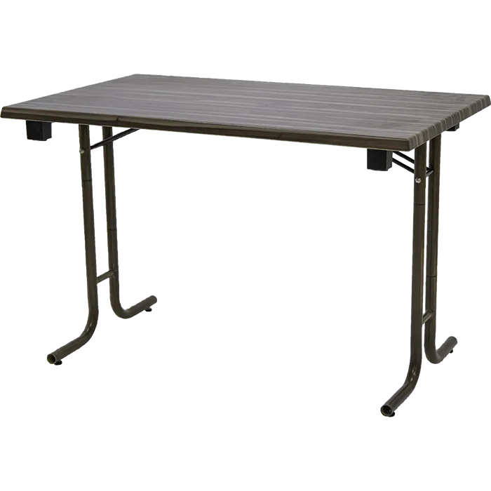 Sonderposten Klapptisch 110×70 cm Werzalit braun mit Holzoptik-Gestell – ABC Worldwide