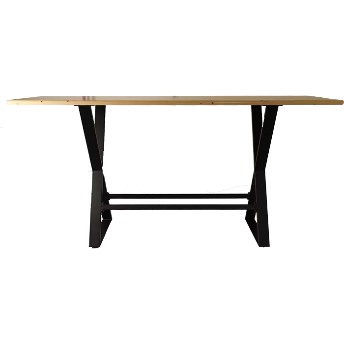 Sonderposten Stehtisch mit X-Bar Gestell Fuablage