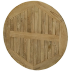 Teakholz rund