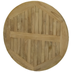 Teakholz rund