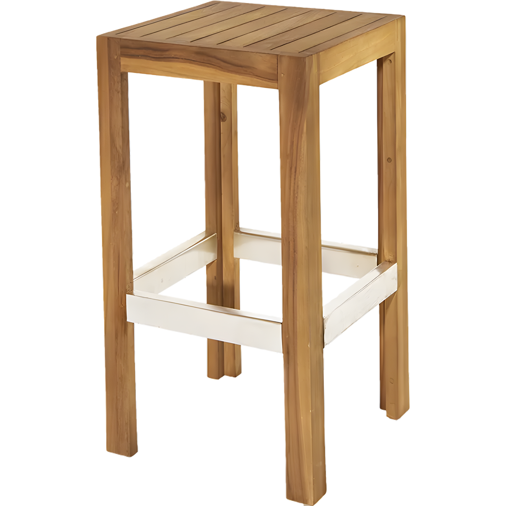 Teak Barhocker