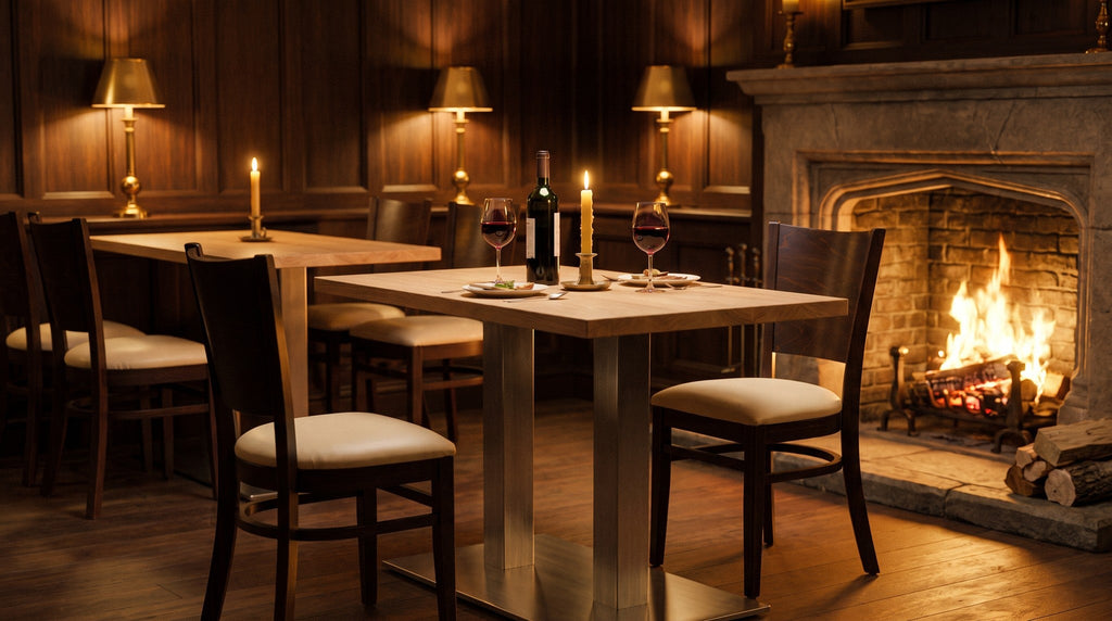 Restaurantstuhl Lynn Lager – Einsatzbeispiel am Abend