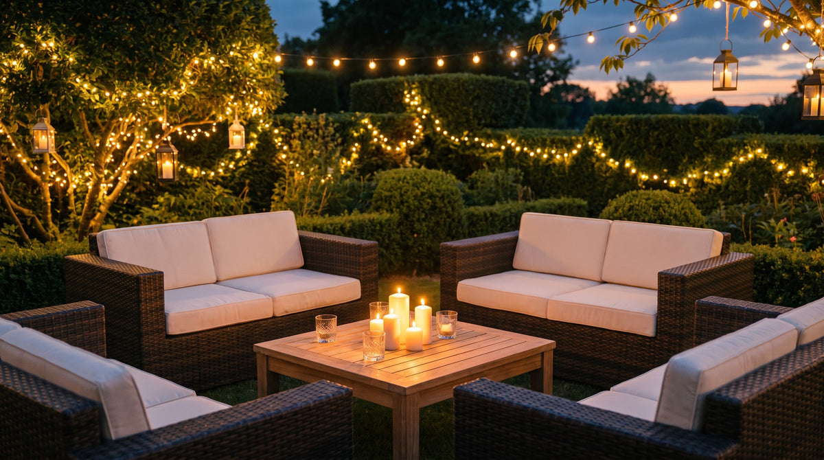 Outdoorsofa Silvia – Einsatzbeispiel am Abend