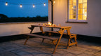 Teak Picknick Set – Einsatzbeispiel am Abend